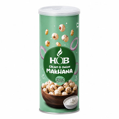 Cream & Onion Makhana 60g | Roasted Fox Nuts Savoury Snack – Healthy Snacks on Brown Living™. SKU: HGE0004. Img 2.