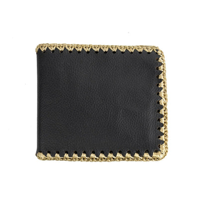 Crochet - Edged Wallet for All – Eco - Friendly and Handcrafted – Mens Wallet on Brown Living™. SKU: W0009. Img 1.