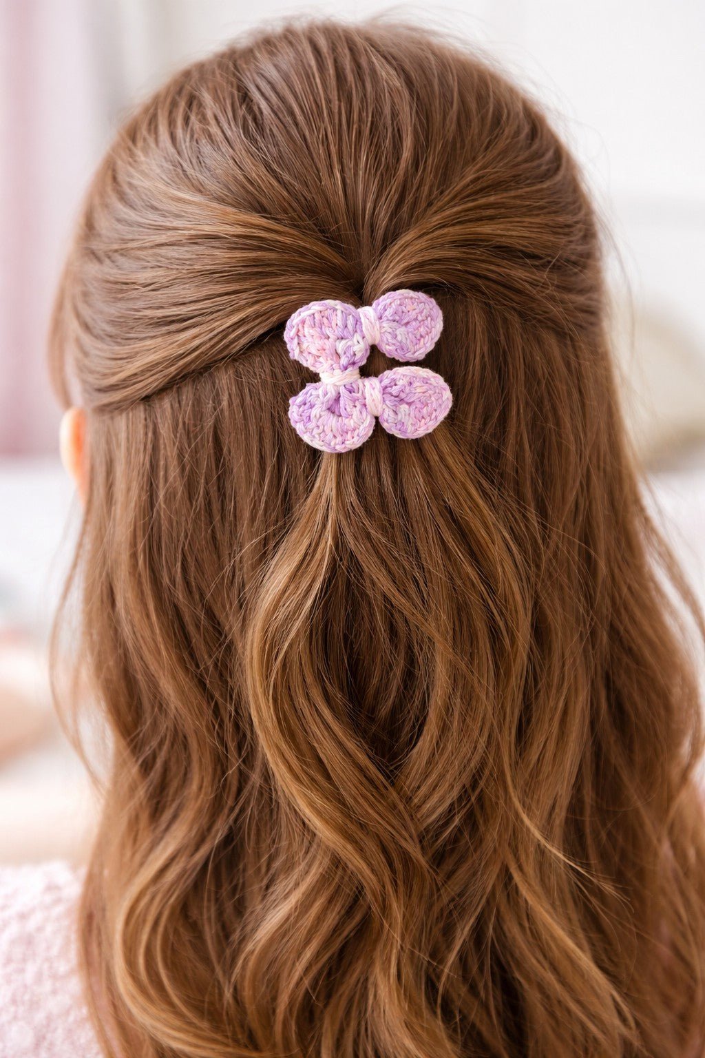 Crochet Hair Clip for Babies & Girls | Handmade Yarn Hair Accessory – Art & Craft Supplies on Brown Living™. SKU: CSC-S17. Img 3.