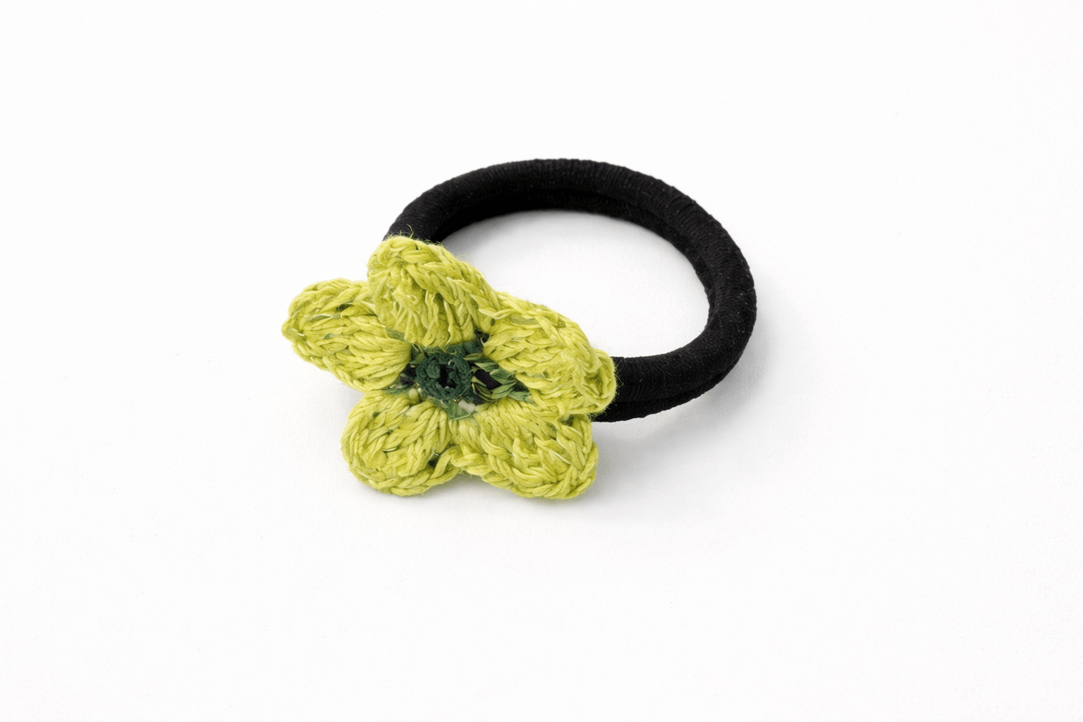 Crochet Rubber Band | Handcrafted Crochet Hair Accessory – Womens Accessories on Brown Living™. SKU: CRB-S-13. Img 1.