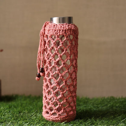 Crochet Web Handmade Bottle Cover – Bottles & Sippers on Brown Living™. SKU: SAR112N. Img 7.