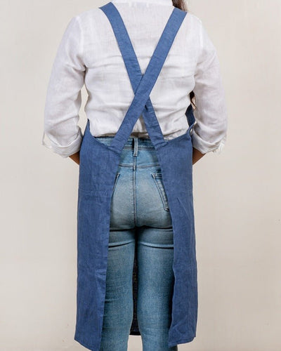 Cross Back Apron in 100% Hemp Fabric – Kitchen Linens on Brown Living™. SKU: UC - 18 - CBH - SM_RR. Img 7.