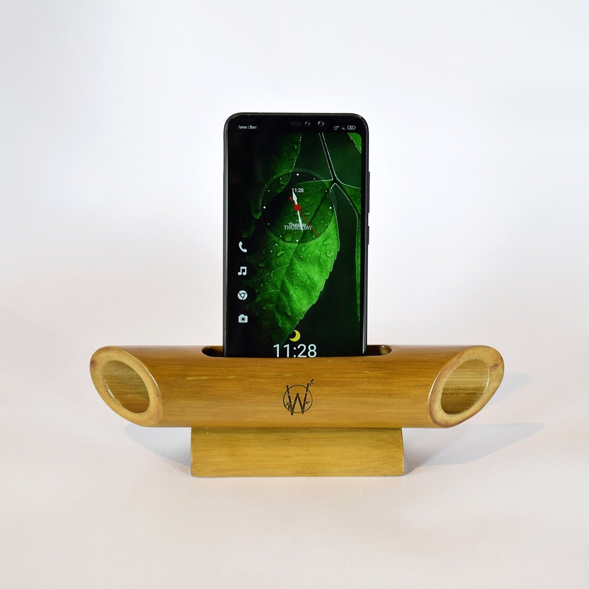 Crosshatch Bamboo Sound Amplifier | Eco - friendly Speaker | Verified Sustainable by Brown Living™