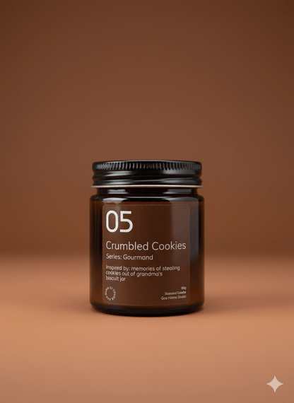 Crumbled Cookies Soy Wax Candle - Handmade Vegan Dessert Scent Candle – Candles & Fragrances on Brown Living™. SKU: 05CCAJ90. Img 1.
