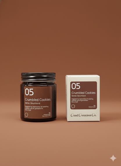 Crumbled Cookies Soy Wax Candle - Handmade Vegan Dessert Scent Candle – Candles & Fragrances on Brown Living™. SKU: 05CCAJ90. Img 3.