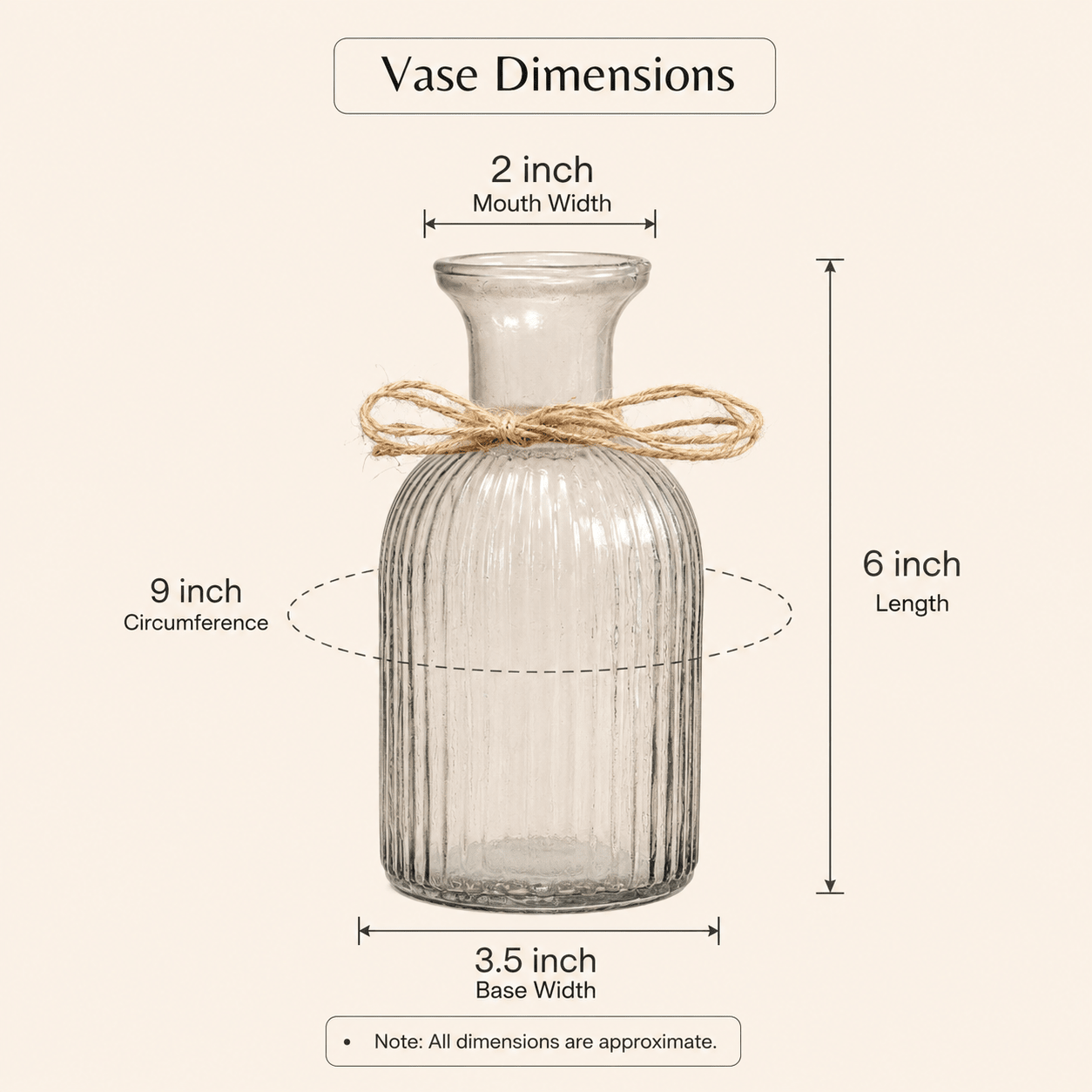 Crystal Bloom Glass Vase | Elegant Transparent Floral Vase – Vases on Brown Living™. SKU: V-414. Img 1.