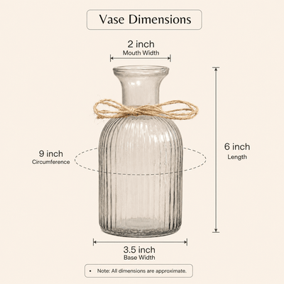 Crystal Bloom Glass Vase | Elegant Transparent Floral Vase – Vases on Brown Living™. SKU: V-414. Img 1.