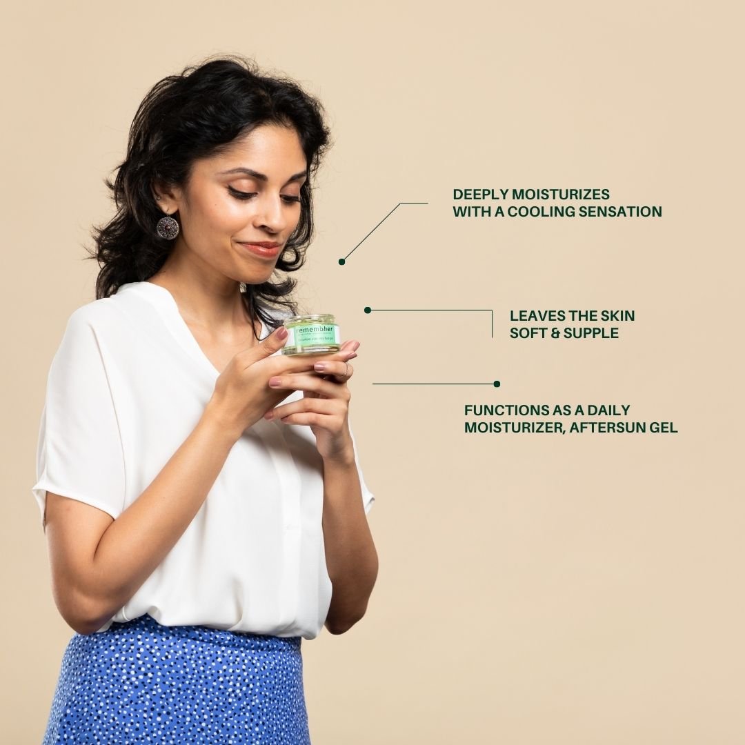 Cucumber Aloevera Face Gel – Face Cream by remembher available on Brown Living™. . SKU: CNAFG027. Img 3.