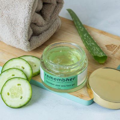 Cucumber Aloevera Face Gel – Face Cream on Brown Living™. SKU: CNAFG027. Img 1.