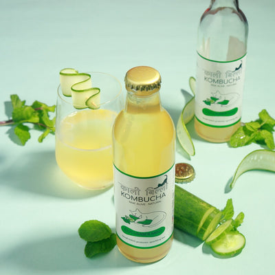Cucumber Mint Kombucha 250ml | Probiotic Refreshing Fermented Drink – Health & Energy Drinks on Brown Living™. SKU: KBKCM. Img 3.