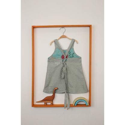Cumbersome Crab Top | Mint Green Sleeveless Cotton Top for Girls – Kids Daywear Sets on Brown Living™. SKU: MCBL26. Img 2.