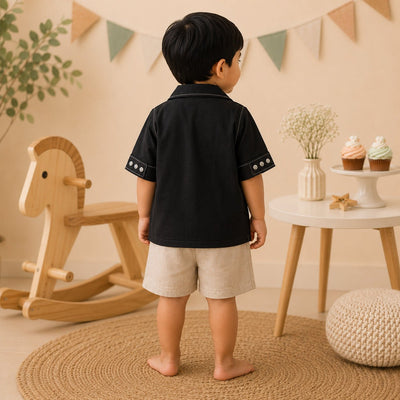 Cupcake Charm Hemp Shirt for Boys – Kids Shirts on Brown Living™. SKU: TCC-SW26-20-A. Img 2.