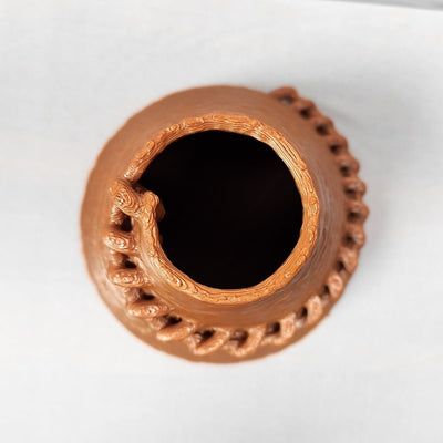 Curio Of Stitches Plant - Based Exotic Brass Vase – Home Decor on Brown Living™. SKU: CUSTEDPLERA102. Img 3.