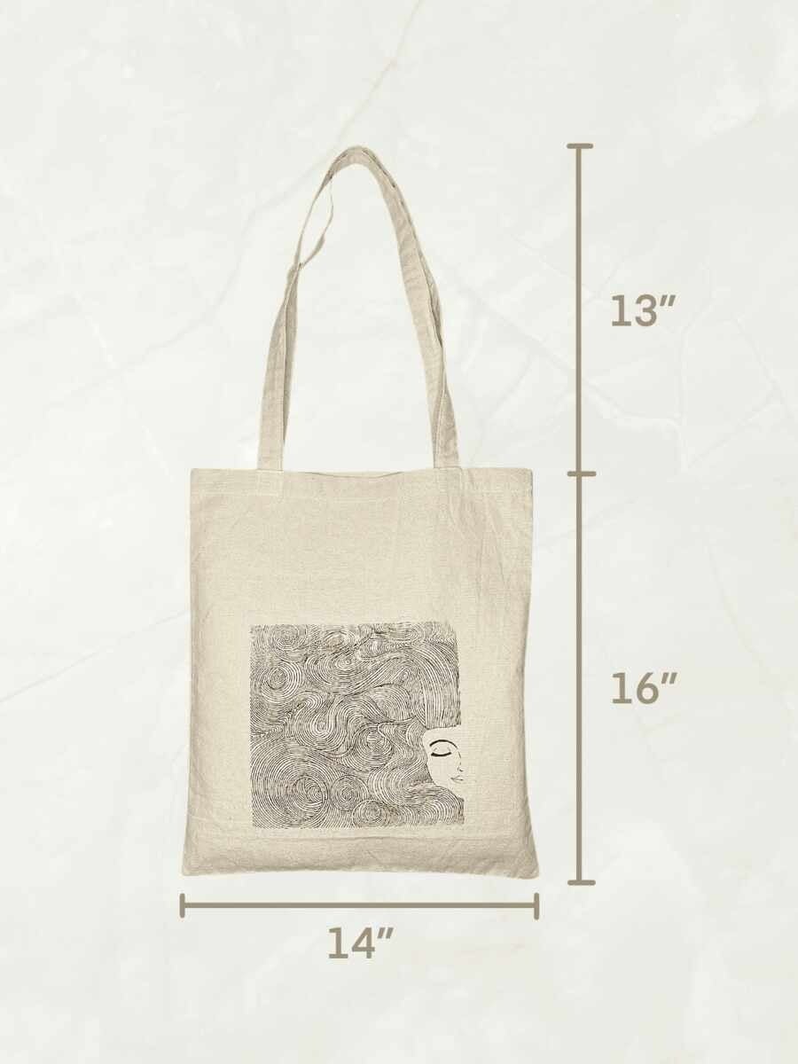 Curly Hair - 100% Cotton Canvas Tote Bag | Verified Sustainable by Brown Living™