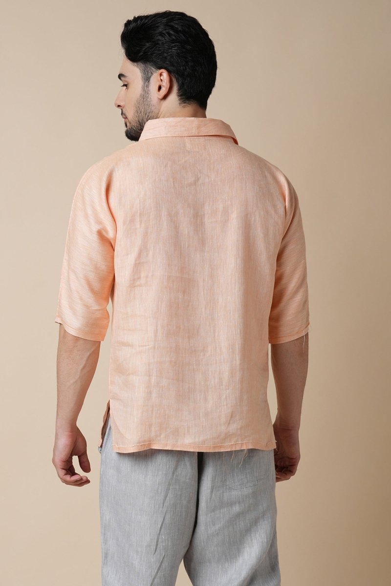 Current 100% Hemp Shirt for men - Orange | Verified Sustainable Mens Shirt on Brown Living™