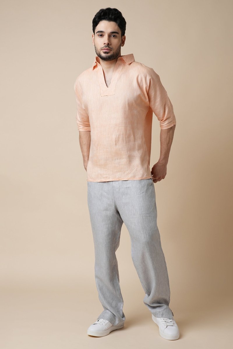 Current 100% Hemp Shirt for men - Orange | Verified Sustainable Mens Shirt on Brown Living™