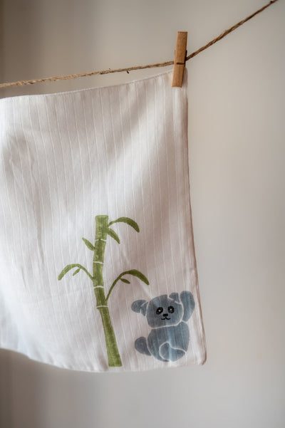 Cute Koala Wash Cloth – Purple Baby Bath Cloth – Baby Bibs & Hanky on Brown Living™. SKU: MSY - 00430G - Purple - M. Img 2.