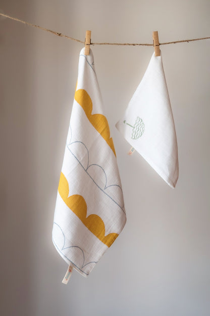 Cute Medium Earthy Wash Cloth – Fun Shapes – Baby Bibs & Hanky on Brown Living™. SKU: MSY - 00430F - Earthy - M. Img 2.