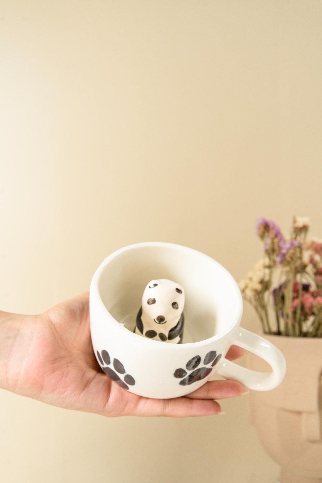 Cute Panda Paws Mug for Coffee and Tea – Mugs on Brown Living™. SKU: s-115. Img 3.