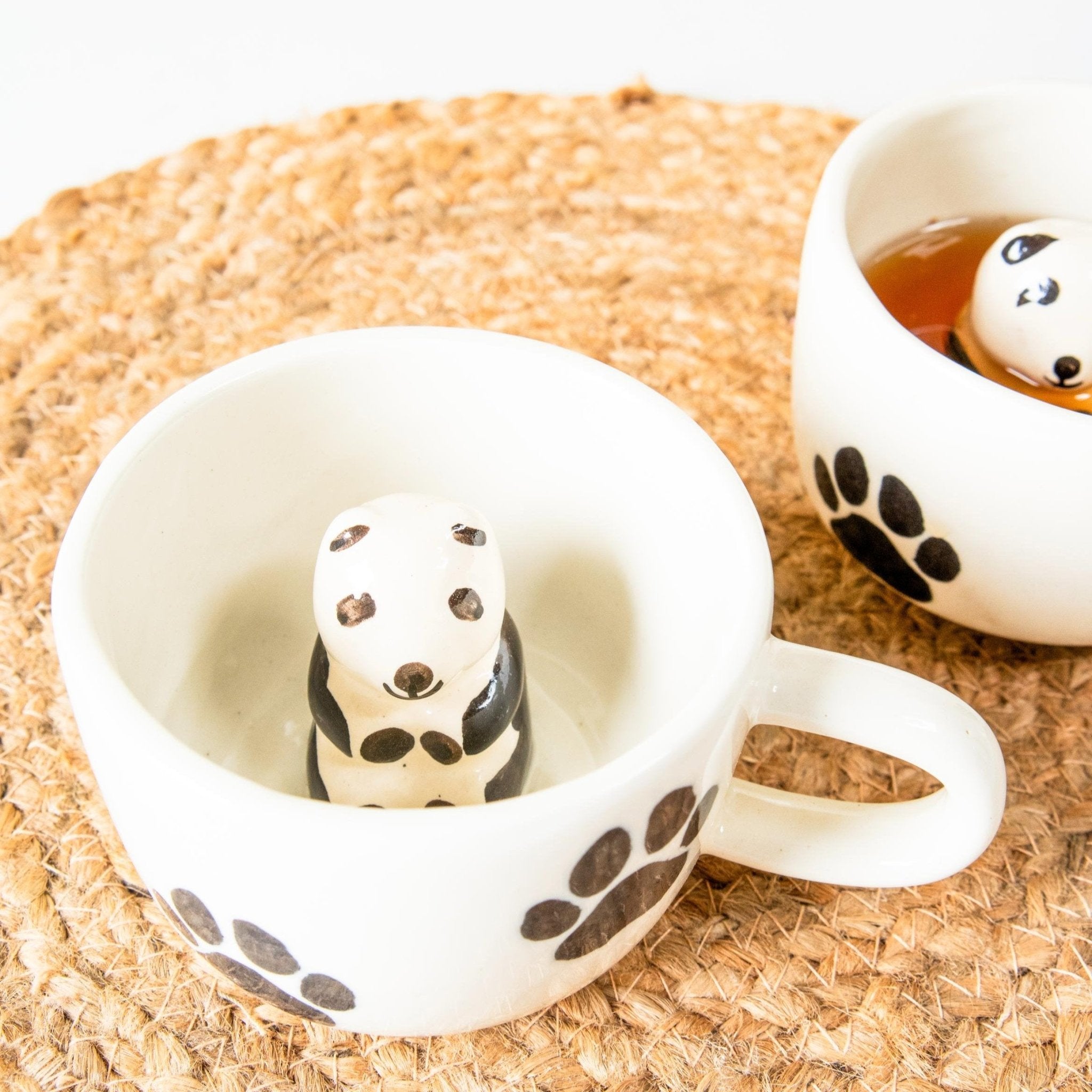 Cute Panda Paws Mug for Coffee and Tea – Mugs on Brown Living™. SKU: s-115. Img 10.