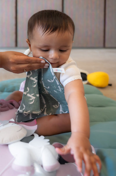 Cute Small Koala Bamboo Wash Cloth – Baby Bibs & Hanky on Brown Living™. SKU: MSY - 00430F - Purple - S. Img 4.