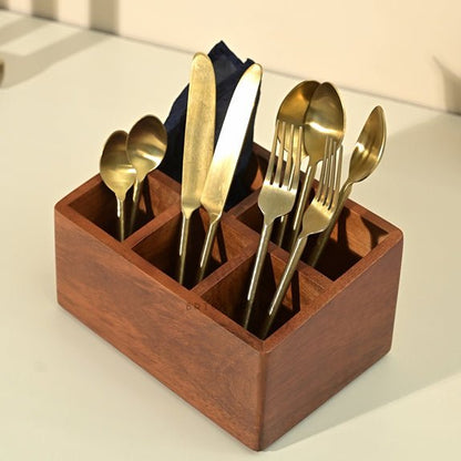 Cutlery Wooden Caddy / Holder | Verified Sustainable by Brown Living™