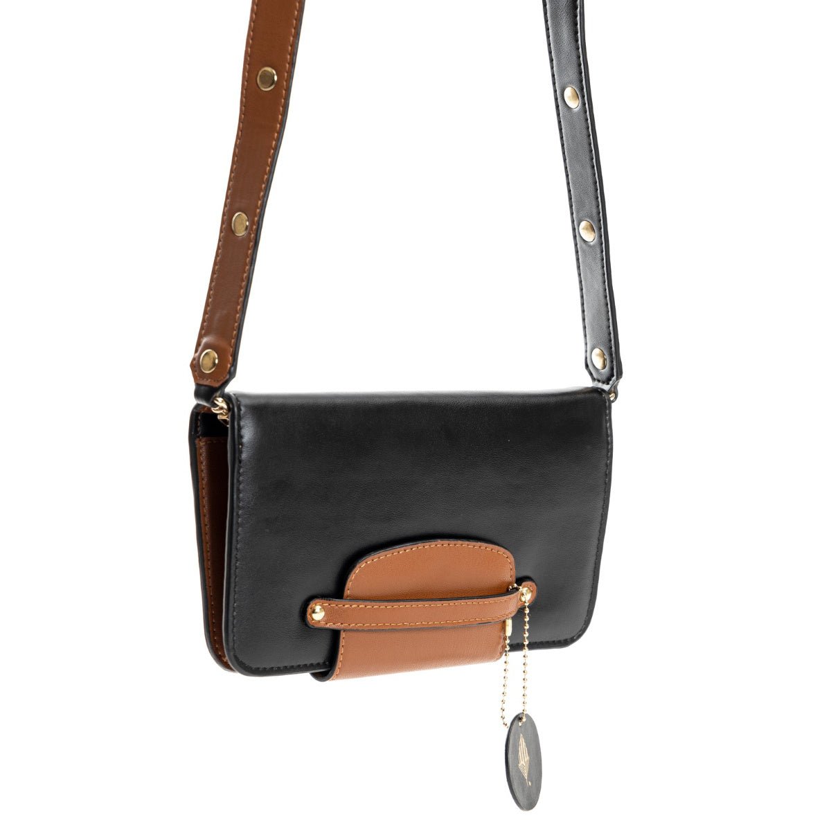 Cybele - Black & Gingerbread | Apple Leather Wallets – Womens Wallet on Brown Living™. SKU: WWGH 6006. Img 1.