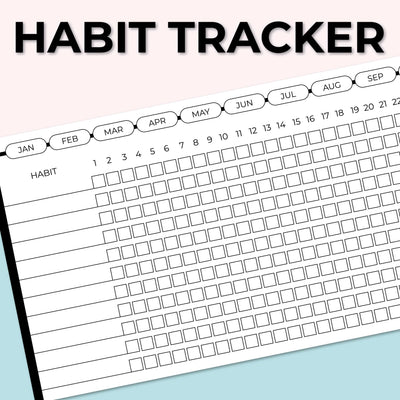 Daily Monthly Habit Tracker For Self Improvement Goals & Productivity – Organizers & Planners on Brown Living™. SKU: 11-CA15-HabitTracker. Img 3.