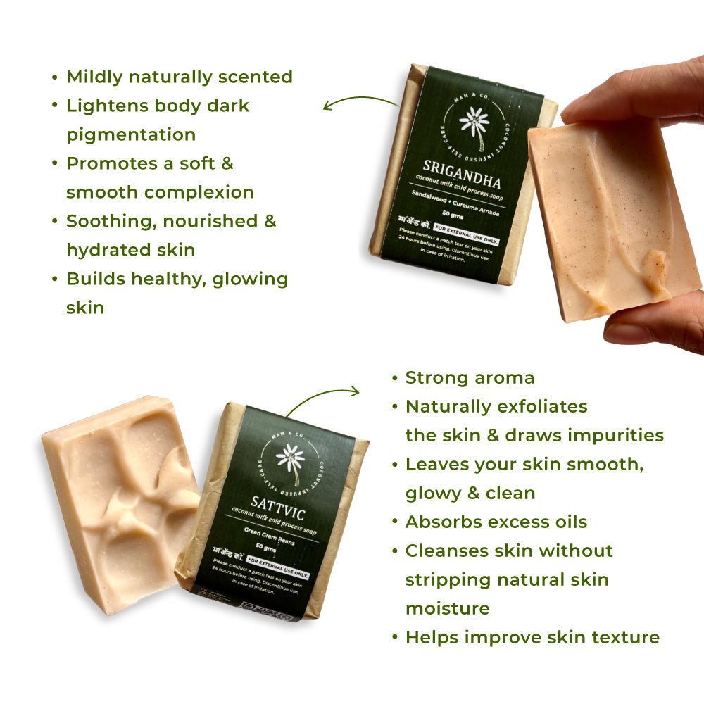 Daily Selfcare Mini Gift Hamper - Coconut Milk Mini Soaps + Moringa Lip Butter | Verified Sustainable by Brown Living™