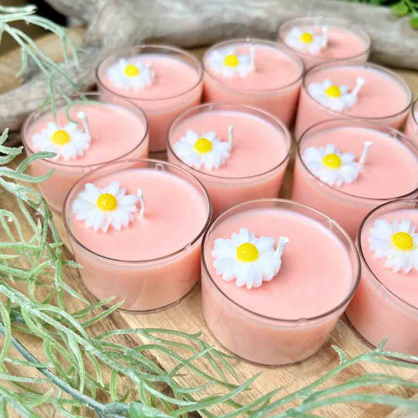 Daisy Soywax Tealight Candles- Set of 6 | Verified Sustainable Candles & Fragrances on Brown Living™