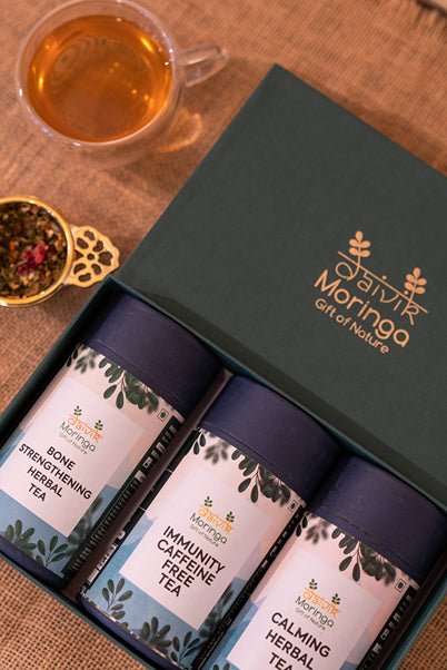 Daivik Triple Tea Bliss Gift Hamper | Verified Sustainable Gift Giving on Brown Living™