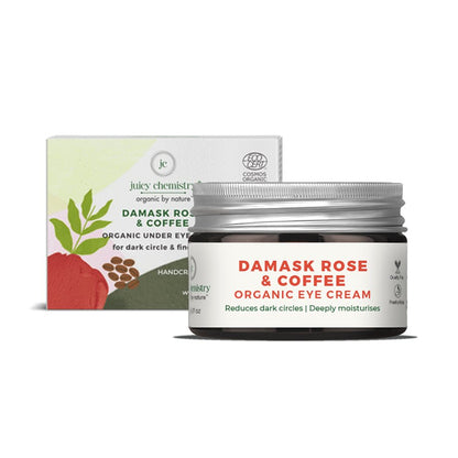 Damask Rose & Coffee Organic Eye Cream - For Dark Circle & Fine lines - 5g | Verified Sustainable by Brown Living™