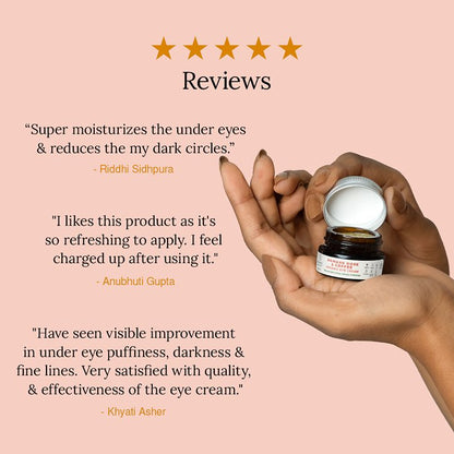 Damask Rose & Coffee Organic Eye Cream - For Dark Circle & Fine lines - 5g | Verified Sustainable by Brown Living™