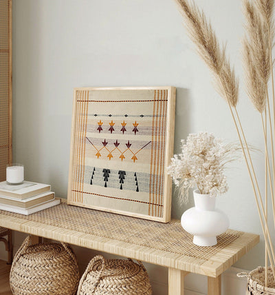 Dao Wall Art – 15 x 17 Inches | Handmade Tribal Artwork (Unframed) – Wall Decor on Brown Living™. SKU: UD00000211. Img 1.