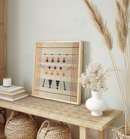 Dao Wall Art – 15 x 17 Inches | Handmade Tribal Artwork (Unframed) – Wall Decor on Brown Living™. SKU: UD00000211. Img 1.