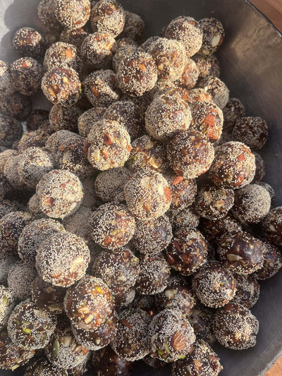 Dates & Nuts Ladoos | Vegan, Gluten Free, Refined Sugar Free | 225gms – Healthy Snacks on Brown Living™. SKU: DNB. Img 2.