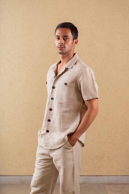 Dawn Shirt - Oatmeal - Hemp Tencel | Verified Sustainable by Brown Living™