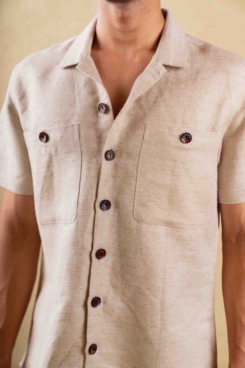 Dawn Shirt - Oatmeal - Hemp Tencel | Verified Sustainable by Brown Living™