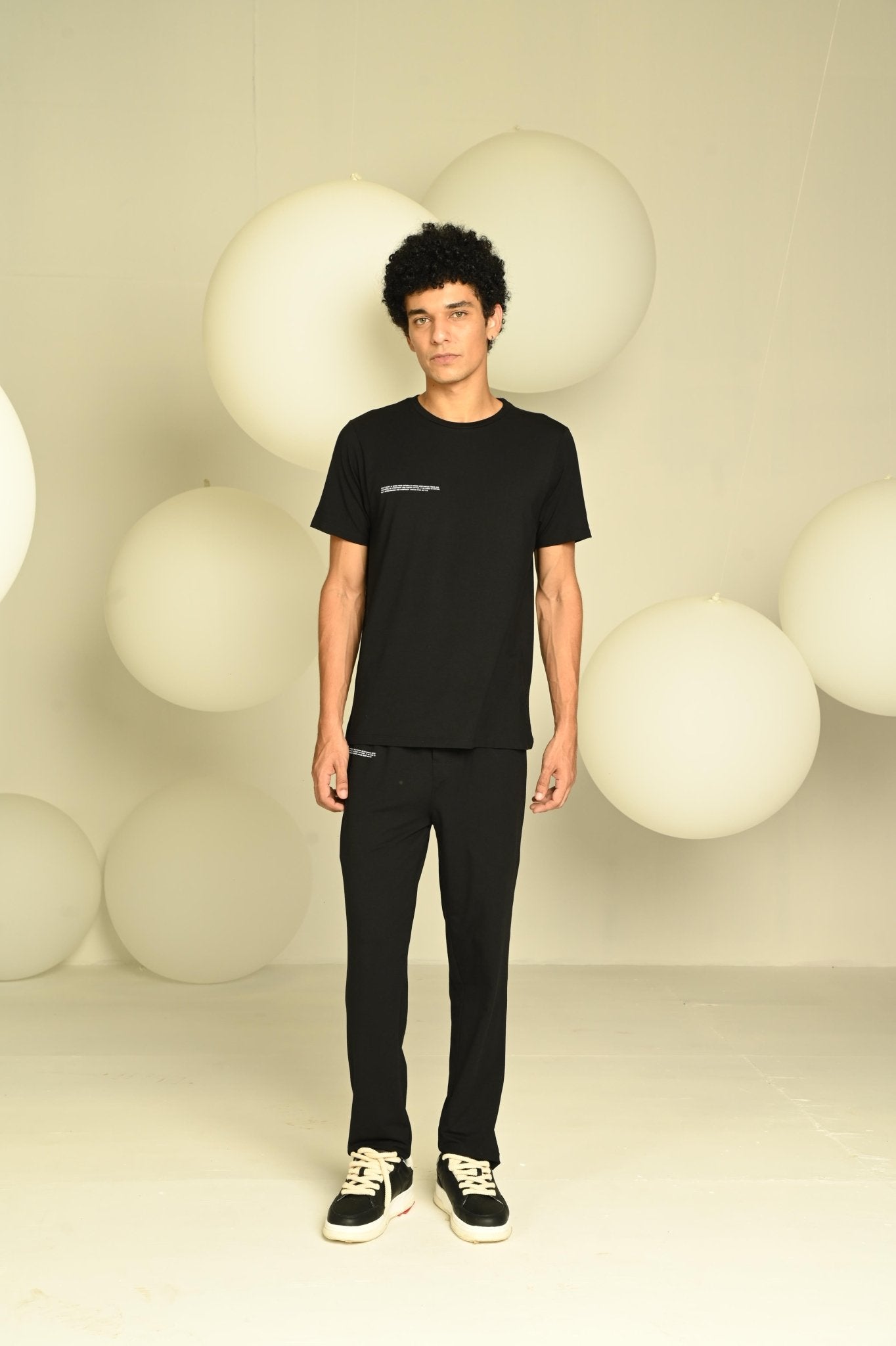 Day-Night Men's Pyjama | Soft Comfortable Cotton Sleepwear for Men – Mens Pyjama on Brown Living™. SKU: M-PYJ-BLA-L1. Img 8.
