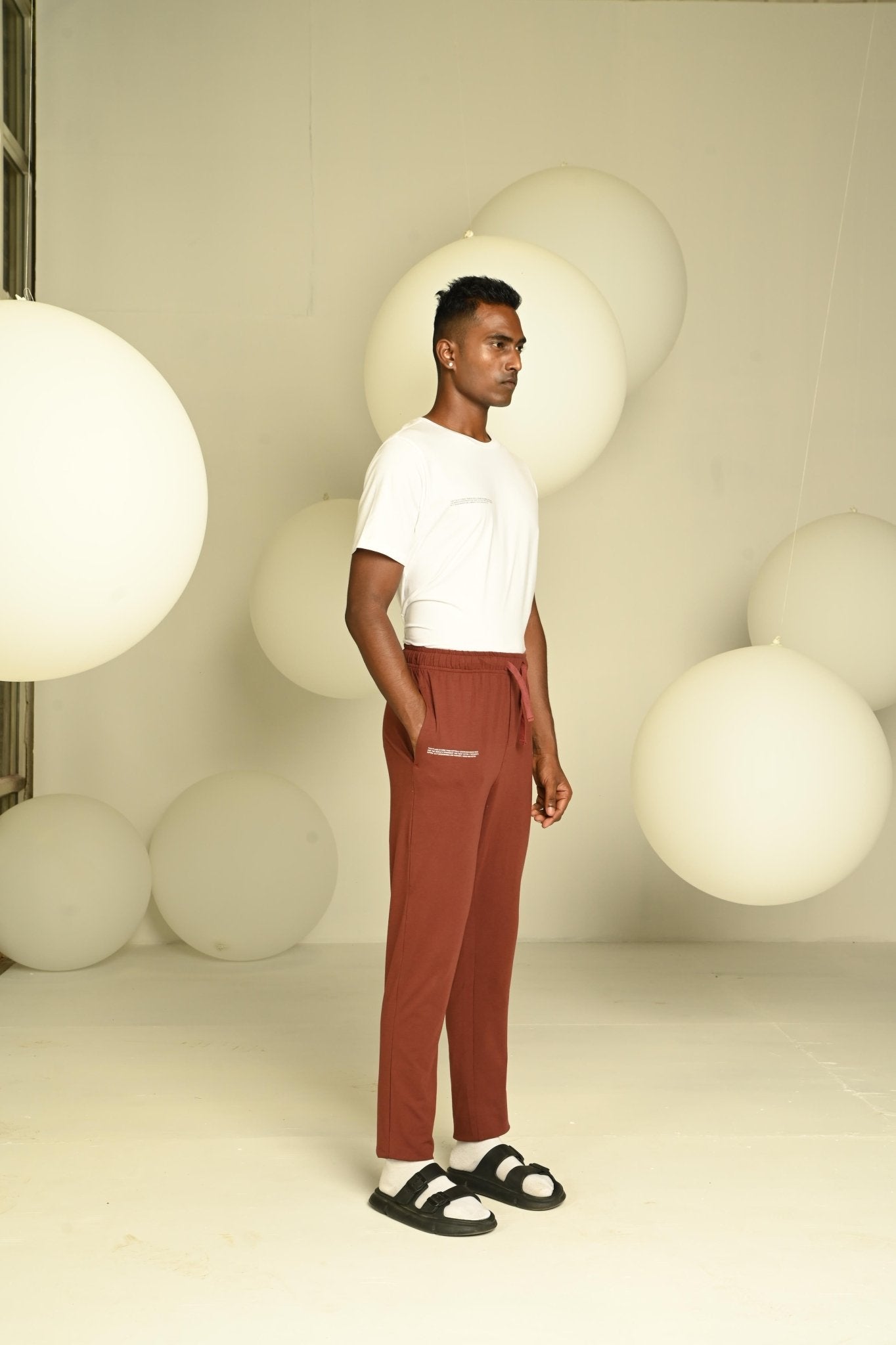 Day-Night Men's Pyjama | Soft Comfortable Cotton Sleepwear for Men – Mens Pyjama on Brown Living™. SKU: M-PYJ-BRWN-XL1. Img 1.