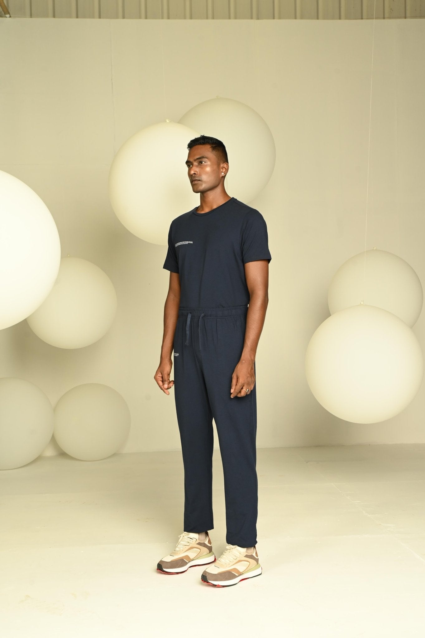 Day-Night Men's Tee | Soft Breathable Cotton T-Shirt for Everyday Wear – Mens T-Shirt on Brown Living™. SKU: M-TSHRT-NAVY-L1. Img 9.