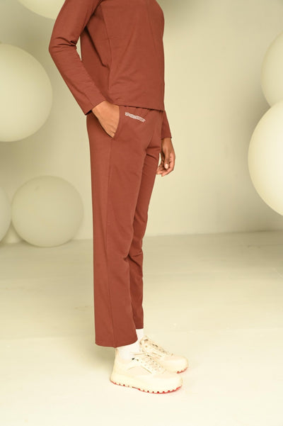 Day-Night Women's Pyjama | Soft Comfortable Cotton Sleepwear Bottom – Womens Pajamas on Brown Living™. SKU: W-PYJ-BRW-M1. Img 4.