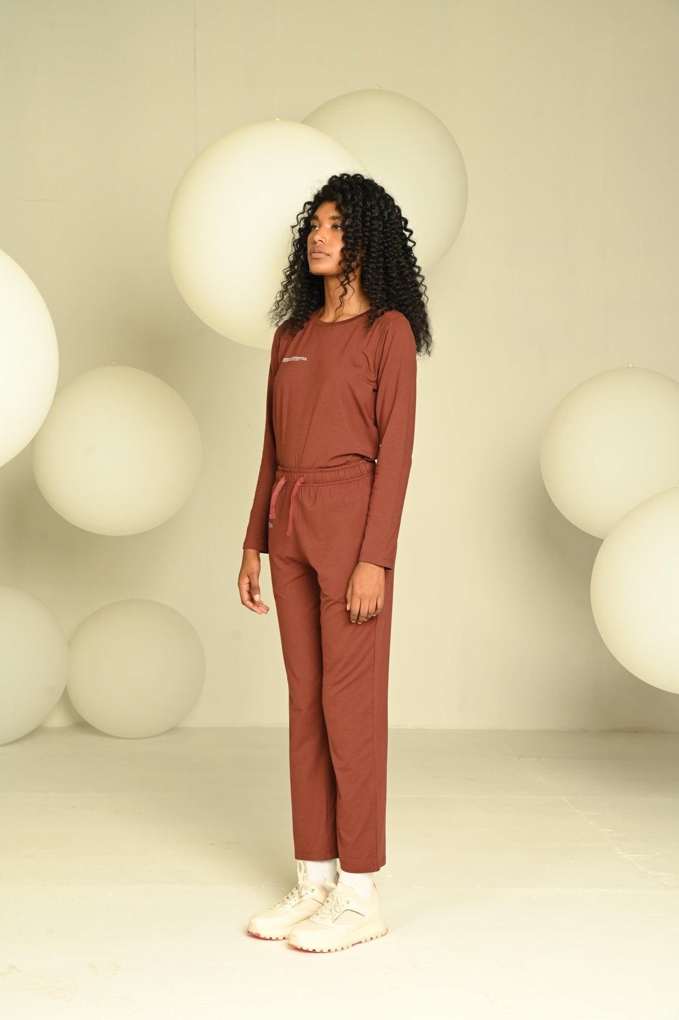Day-Night Women's Pyjama | Soft Comfortable Cotton Sleepwear Bottom – Womens Pajamas on Brown Living™. SKU: W-PYJ-BRW-XL1. Img 12.