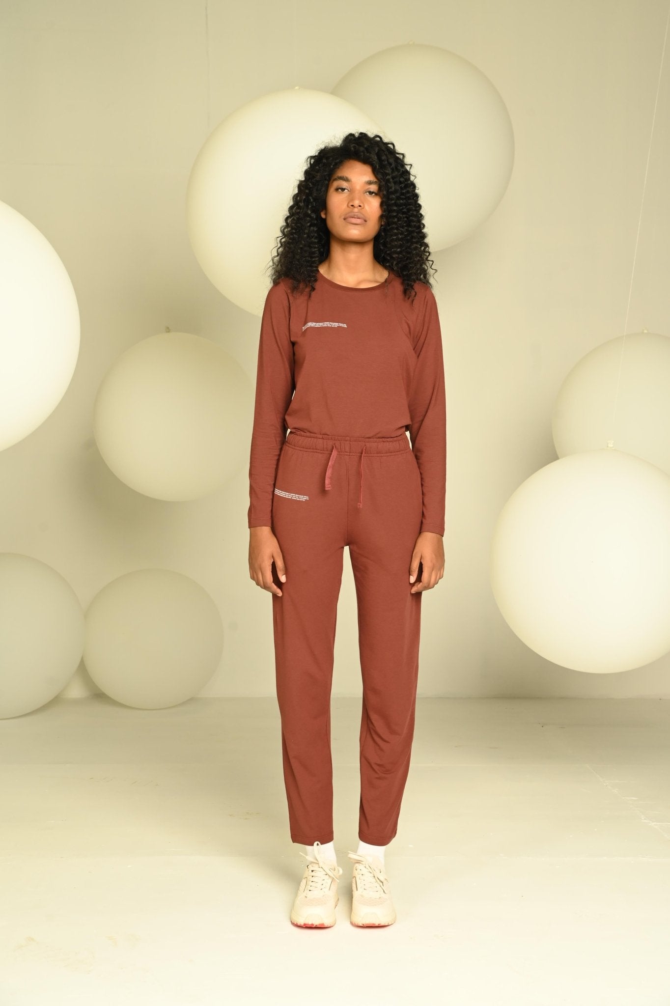 Day-Night Women's Pyjama | Soft Comfortable Cotton Sleepwear Bottom – Womens Pajamas on Brown Living™. SKU: W-PYJ-BRW-XXL1. Img 11.