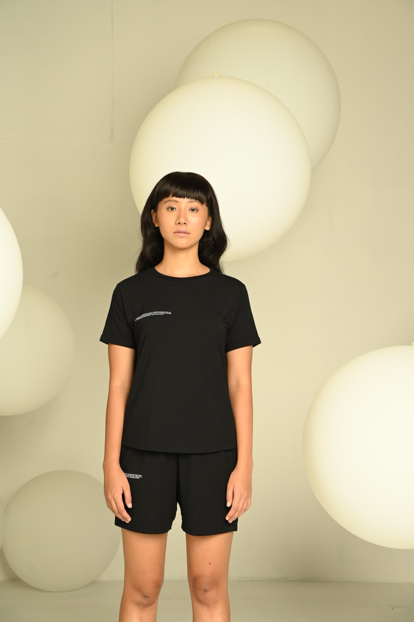 Day-Night Women's Tee | Soft Breathable Cotton T-Shirt – Womens T-Shirt on Brown Living™. SKU: W-TSHIRT-2-BLA-M1. Img 5.