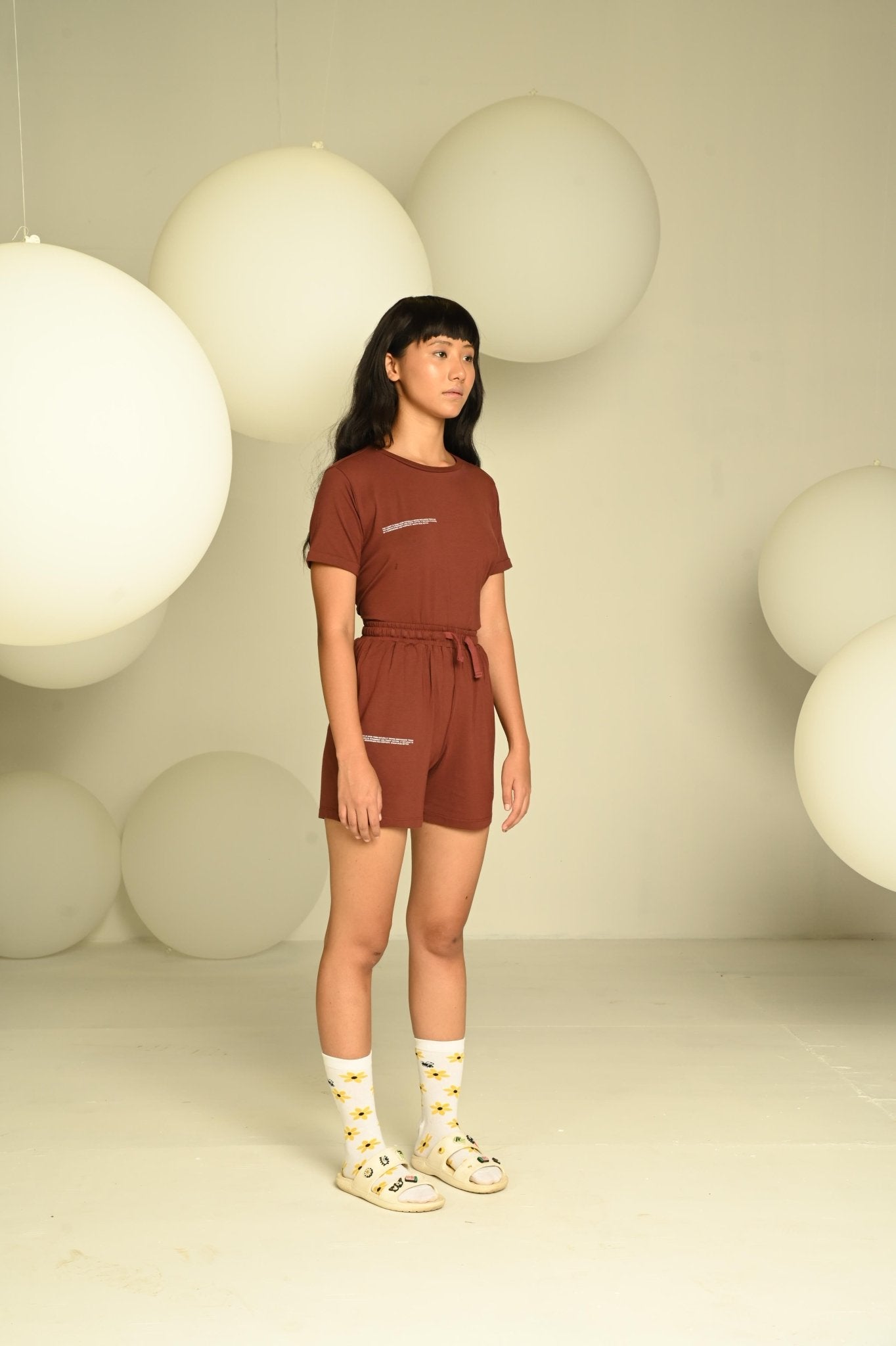 Day-Night Women's Tee | Soft Breathable Cotton T-Shirt – Womens T-Shirt on Brown Living™. SKU: W-TSHIRT-BRWN-L1. Img 19.