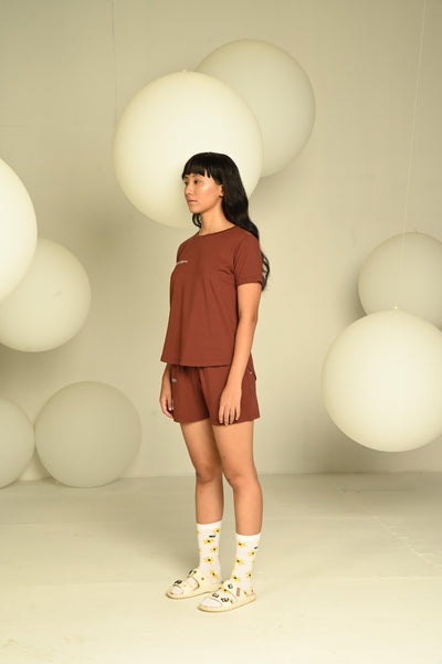 Day-Night Women's Tee | Soft Breathable Cotton T-Shirt – Womens T-Shirt on Brown Living™. SKU: W-TSHIRT-BRWN-XS1. Img 13.