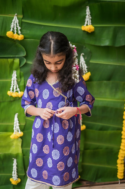 Dazzling Flower - Girls Ethnic Wear | Verified Sustainable by Brown Living™