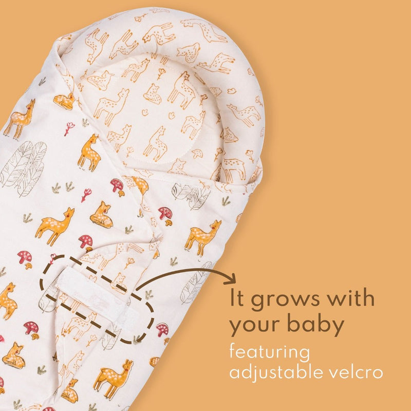 Dear Deer- Knitted Cotton Baby Wrap | Verified Sustainable Baby Swaddle on Brown Living™