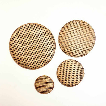 Decorative Bamboo Wall Decor Dala - Black - Set of 4 | Verified Sustainable by Brown Living™